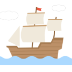 帆船のイラスト