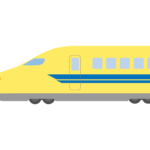黄色い新幹線（ドクターイエロー）のイラスト
