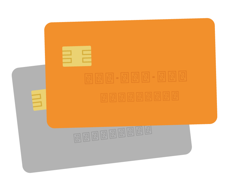 クレジットカード／キャッシュカードのイラスト