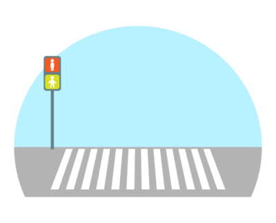 横断歩道と信号機のイラスト | 無料のフリー素材 イラストエイト