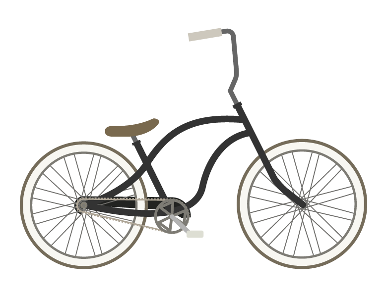 おしゃれな自転車のイラスト