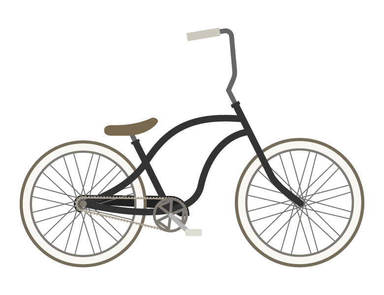 おしゃれな自転車のイラスト 無料のフリー素材 イラストエイト