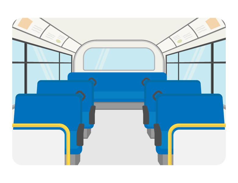 路線バスの車内／座席シートのイラスト  無料のフリー素材 イラストエイト