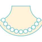 真珠（パール）のネックレスのイラスト