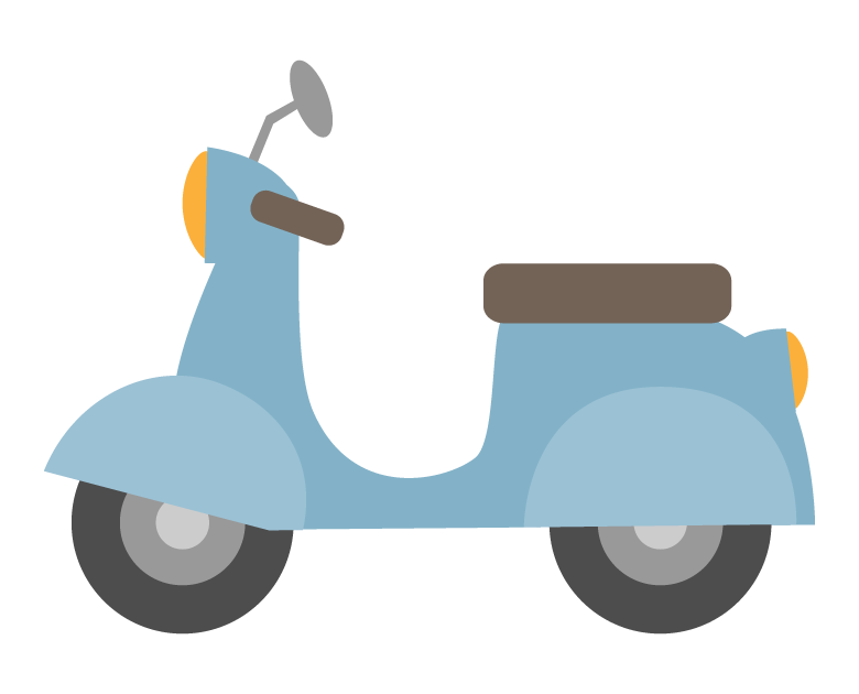 スクーター／原付バイクのイラスト