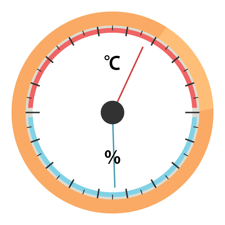温度計と湿度計のイラスト02