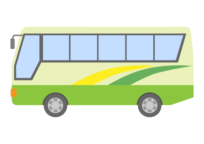 観光バス／高速バスのイラスト