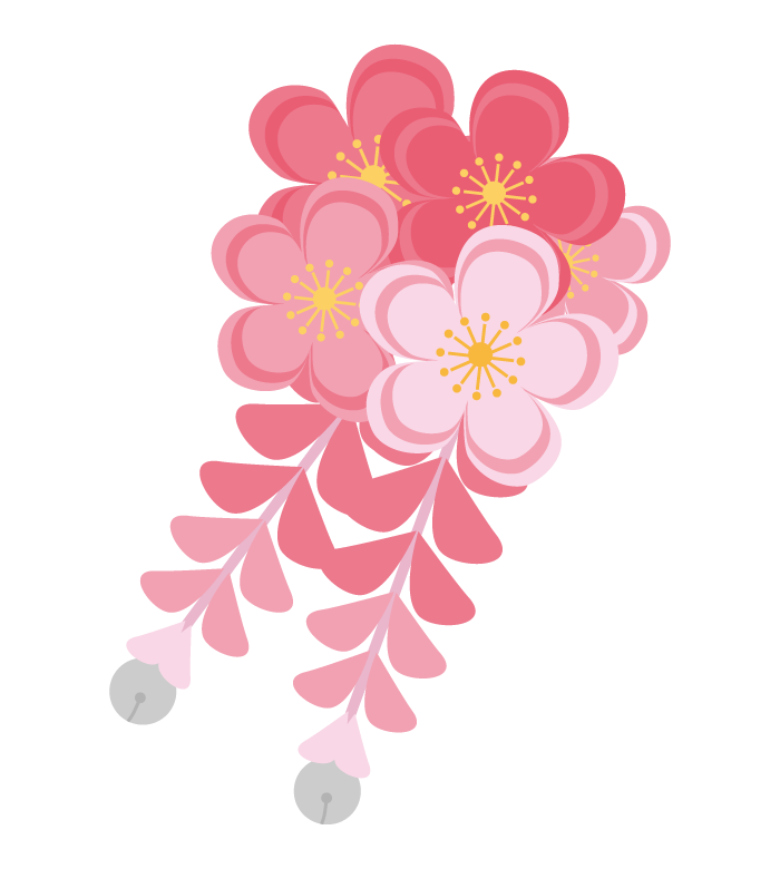 花のかんざしのイラスト