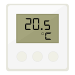 デジタルの温度計のイラスト