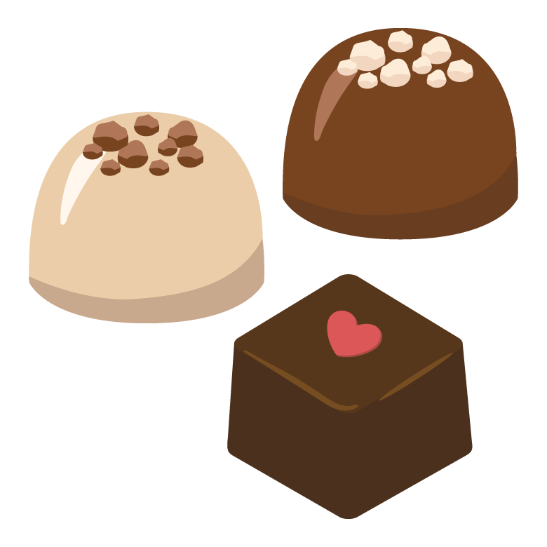 チョコレート／バレンタインチョコのイラスト