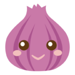 かわいい紫玉ねぎのキャラクターのイラスト