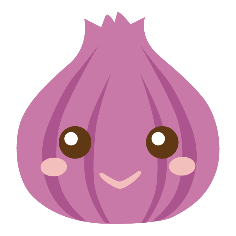 かわいい紫玉ねぎのキャラクターのイラスト 無料のフリー素材 イラストエイト