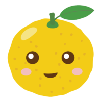 かわいい柚子のキャラクターのイラスト