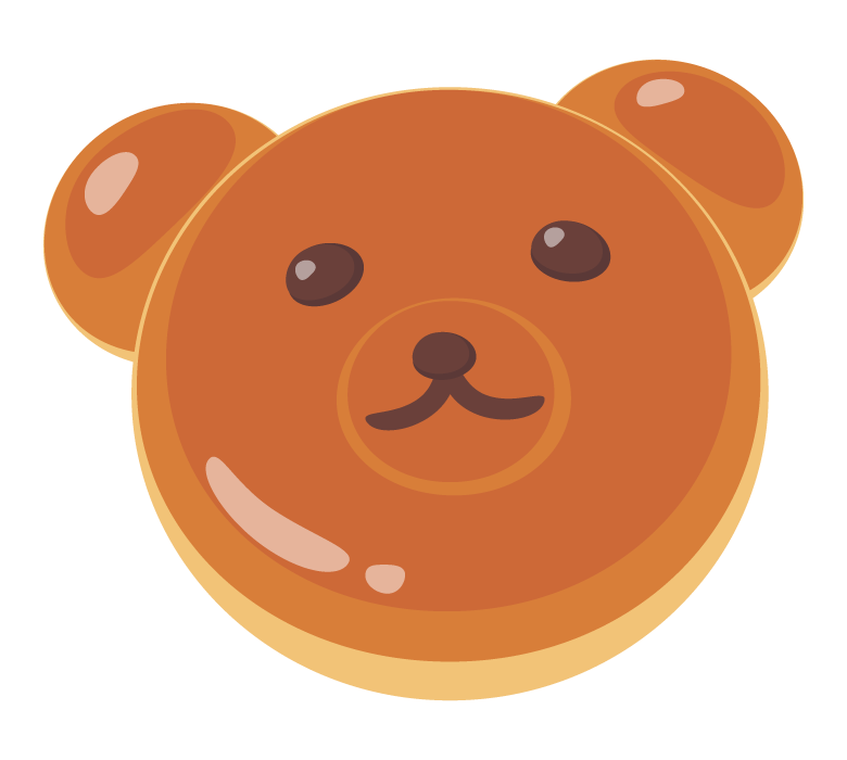 かわいいクマの動物パンのイラスト 無料のフリー素材 イラストエイト