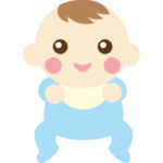 笑顔／ご機嫌な赤ちゃんのイラスト