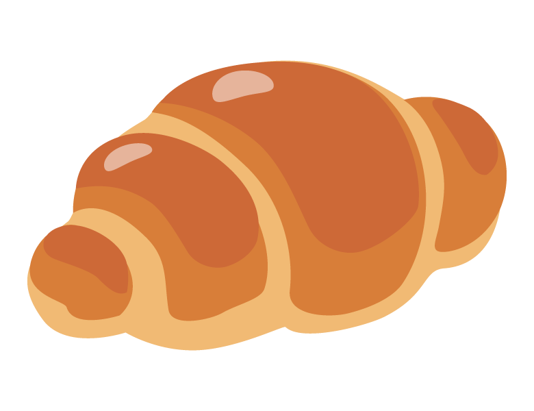 バターロール／ロールパンのイラスト