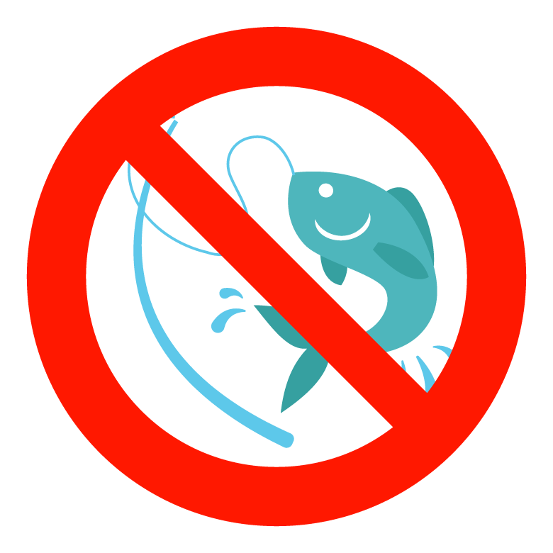 釣り禁止のイラスト