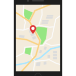 スマホの地図アプリのイラスト