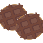 チョコレートワッフルのイラスト