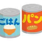 缶詰の保存食（ご飯／パン）のイラスト