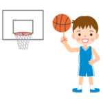 バスケットボール／男の子のイラスト