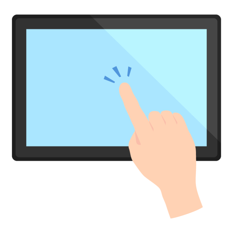 タブレット操作／タップのイラスト | 無料のフリー素材 イラストエイト