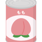 桃の缶詰／桃缶のイラスト