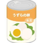 うずらの卵の缶詰のイラスト