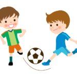 少年サッカー／試合／練習のイラスト