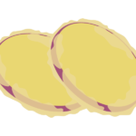 サツマイモの天ぷらのイラスト