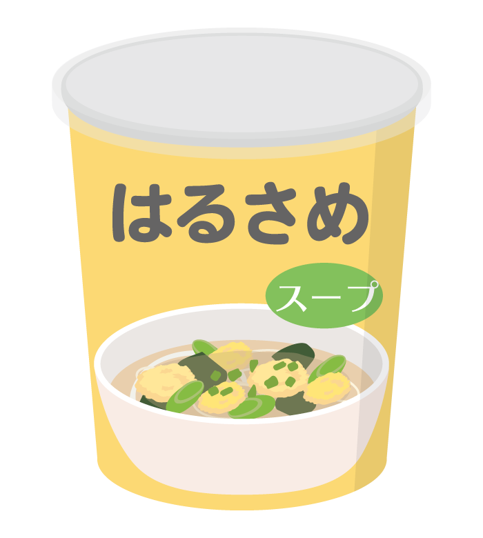 カップのはるさめスープのイラスト