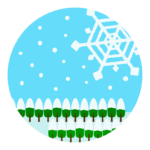 雪の結晶／冬のイメージイラスト