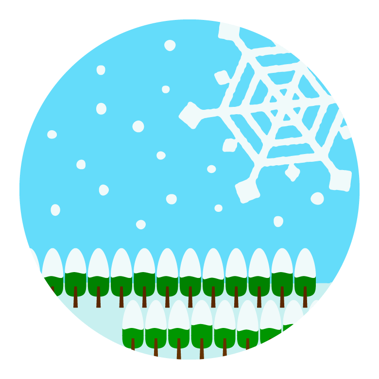 雪の結晶／冬のイメージイラスト