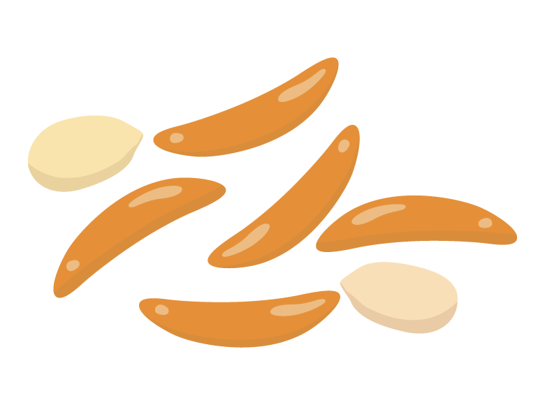 柿の種とピーナッツのイラスト