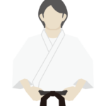 柔道選手（女性）のイラスト