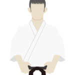 柔道選手（男性）のイラスト