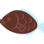 ランチャーム／魚の形をした醤油入れのイラスト