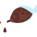 ランチャーム／魚の形をした醤油入れのイラスト02