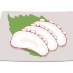 タコ（蛸）のお刺身のイラスト