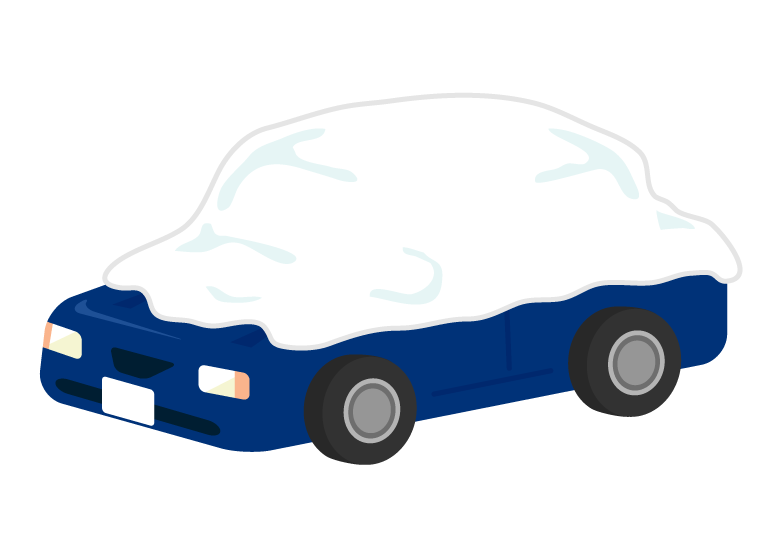 雪が積もった車のイラスト02