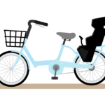 チャイルドシート付き自転車のイラスト