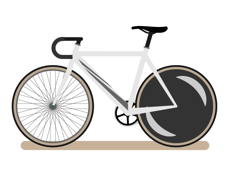 ピストバイク／競技用自転車のイラスト