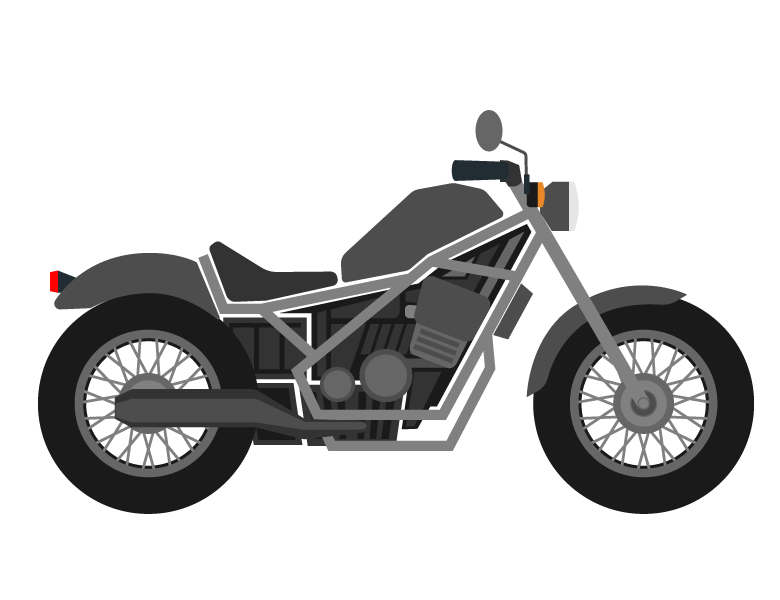 クルーザー／アメリカンバイクのイラスト | 無料のフリー素材 イラスト