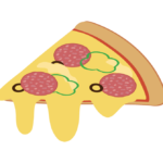 ピザ／チーズのイラスト