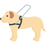 盲導犬のイラスト