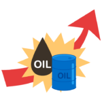 原油／オイル高騰のイメージイラスト