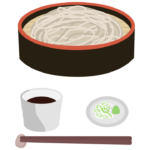 盛り蕎麦（そば）のイラスト