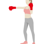 シャドウボクシング／女性のイラスト