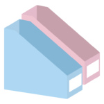 ファイルボックス（カットタイプ）のイラスト