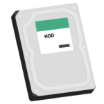HDD（ハードディスク）のイラスト